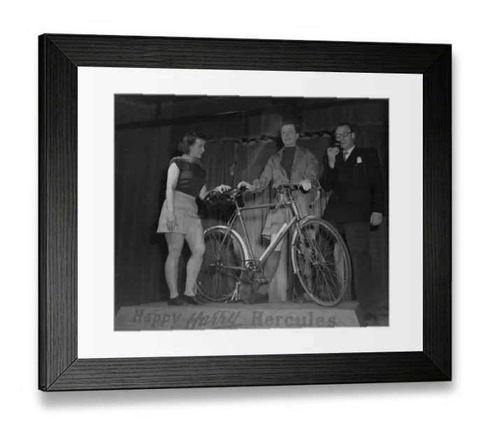 Framed Print : Photographer Ellman Hercules Cycle Company Mechanical Salesman 21 / 2 / 1952 Framed Print : Photographer Ellman Hercules Cycle Company Mechanical Salesman 21 / 2 / 1952
