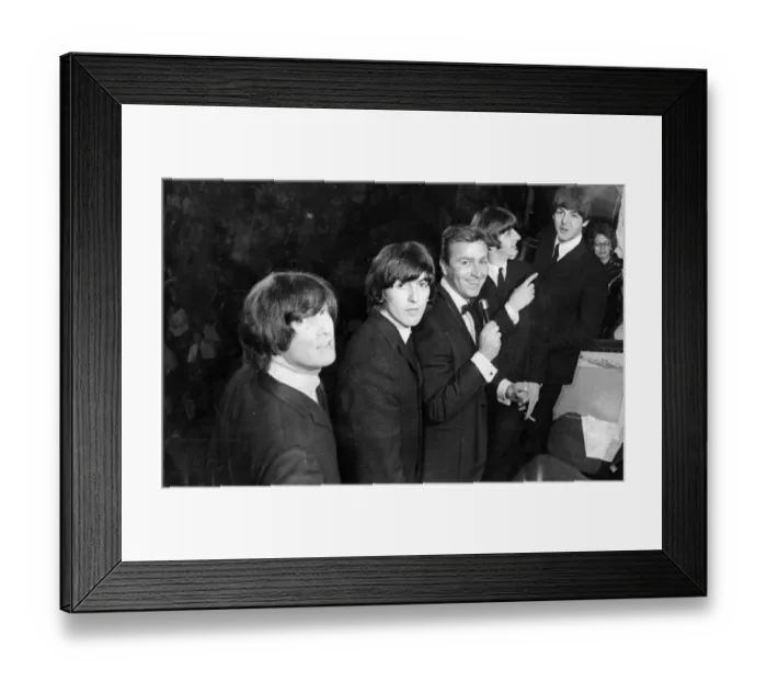 Framed Print : The Beatles with Des O Connor at the Daily Mirror Golden Ball 18th February 1965