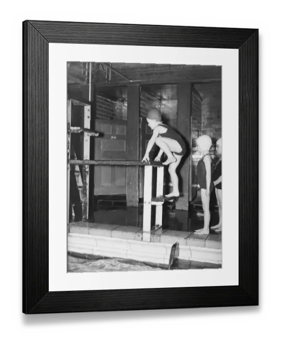 Framed Print : F W Reed DM Staff Photographer Baby Swimmers Tiny Tots in Framed Print : F W Reed DM Staff Photographer Baby Swimmers Tiny Tots in