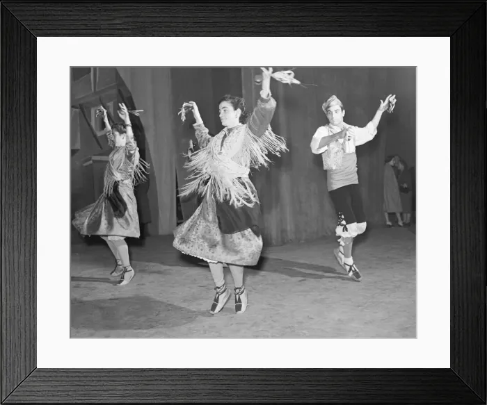 Framed Print : Spanish Dancers Feb 1952 C831 / 3 Framed Print : Spanish Dancers Feb 1952 C831 / 3