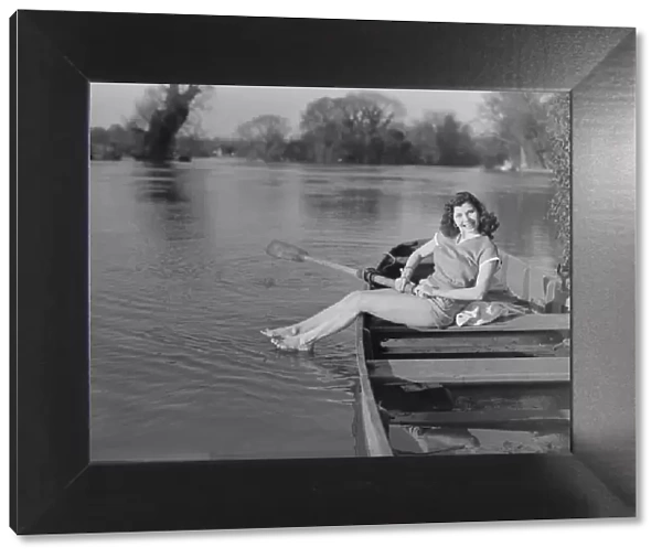 Simone Silver rowing on river SP 15  /  4  /  1951 B1743  /  51