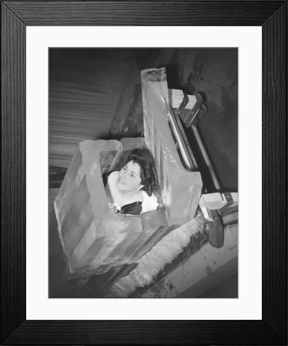 Framed Print : Vicki Beck in Ice Block C799 / 1 Framed Print : Vicki Beck in Ice Block C799 / 1