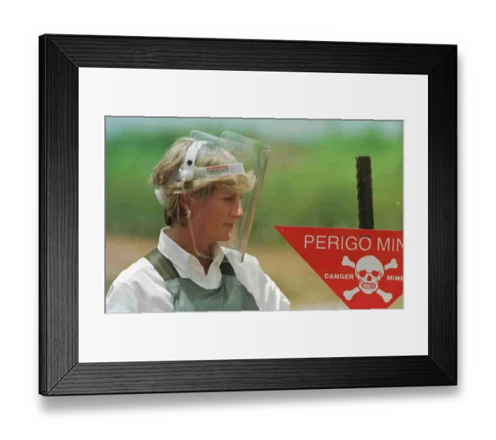 Framed Print : Diana, Princess of Wales four day visit to Angola, the former Portuguese colony torn Framed Print : Diana, Princess of Wales four day visit to Angola, the former Portuguese colony torn