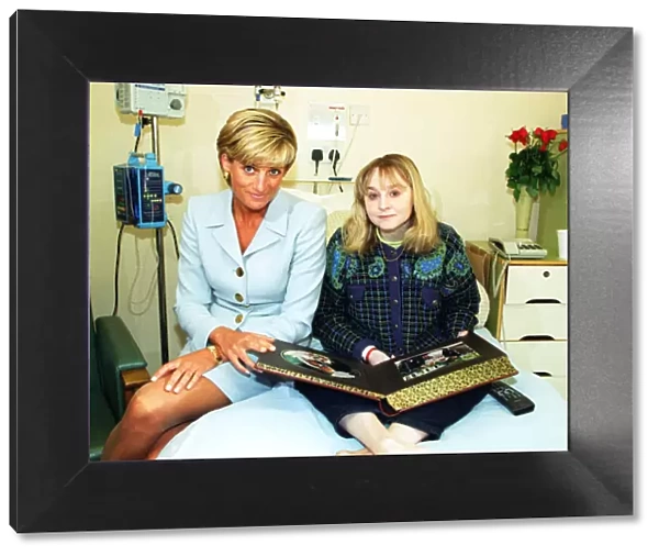Diana, Princes of Wales visits the Royal Brompton Hospital in West London