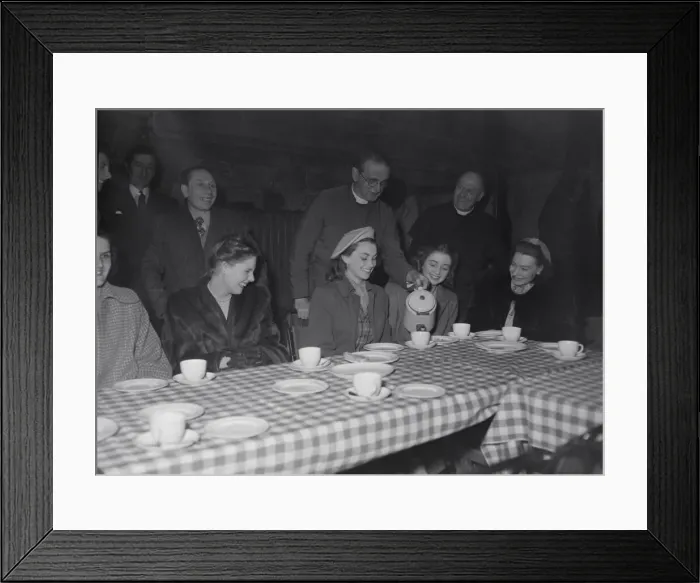 Framed Print : Pix by Jack Smith Staff Photographer Panto girls tea with Dean of Chester Framed Print : Pix by Jack Smith Staff Photographer Panto girls tea with Dean of Chester