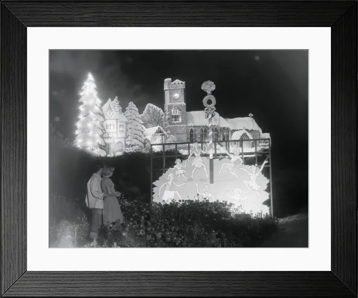 Framed Print : Illuminations at Morecombe Lancs 1950 The Seasons Framed Print : Illuminations at Morecombe Lancs 1950 The Seasons