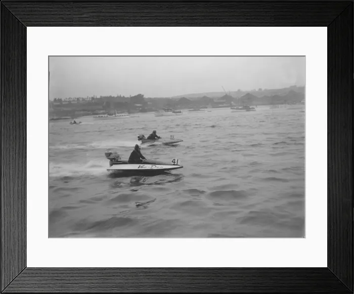 Framed Print : Hydroplane Racing Rochester Harlow 2  /  9  /  1951 B4170  /  5