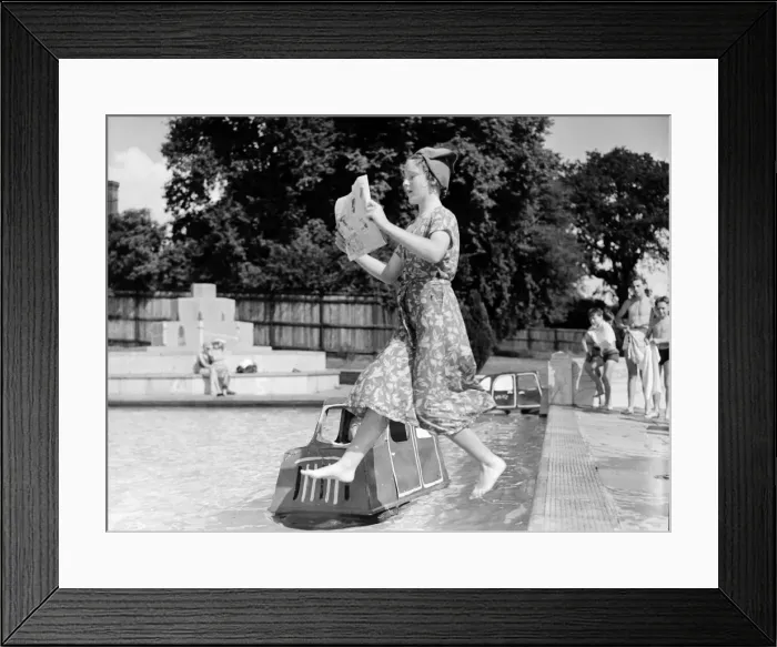 Framed Print : Road safety lessons at Hemel Hempstead swimming pool organised by Mr A L Whittle Framed Print : Road safety lessons at Hemel Hempstead swimming pool organised by Mr A L Whittle