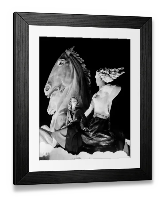 Framed Print : Illuminations at Morecombe Lancs 1950 Neptunes Kingdom