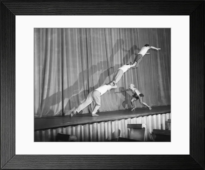 Framed Print : The Botonds, acrobatic act at the London Palladium. SP 19 / 8 / 1951 B3975 / 1 Framed Print : The Botonds, acrobatic act at the London Palladium. SP 19 / 8 / 1951 B3975 / 1