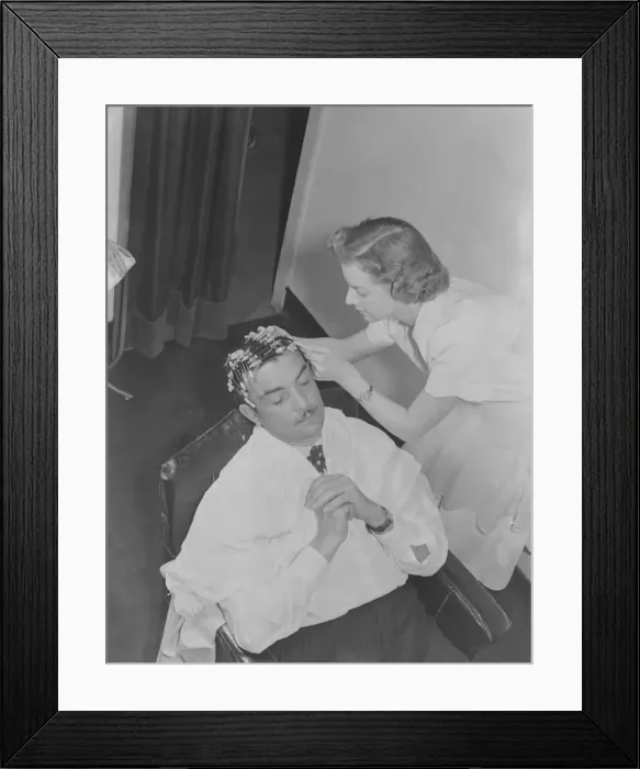 Framed Print : Mr Raymond, hair stylist has new poodle cut'7 / 3 / 1951 Cole Staff Framed Print : Mr Raymond, hair stylist has new poodle cut'7 / 3 / 1951 Cole Staff