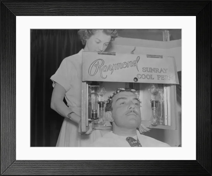 Framed Print : Raymond, hair stylist, has poodle cut'DM 9 / 3 / 1951 Staff Framed Print : Raymond, hair stylist, has poodle cut'DM 9 / 3 / 1951 Staff
