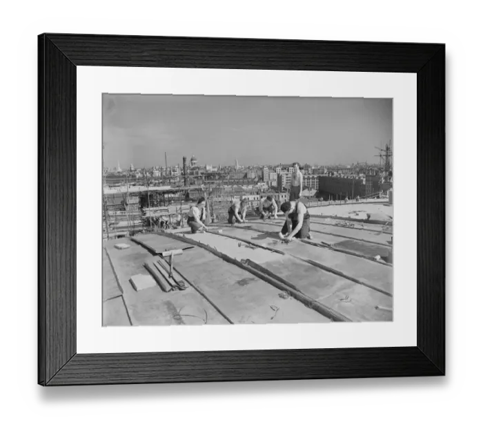 Framed Print : 1951 South Bank Exhibition Site. DM 6  /  9  /  1950 Greenwell 5  /  9  /  1950