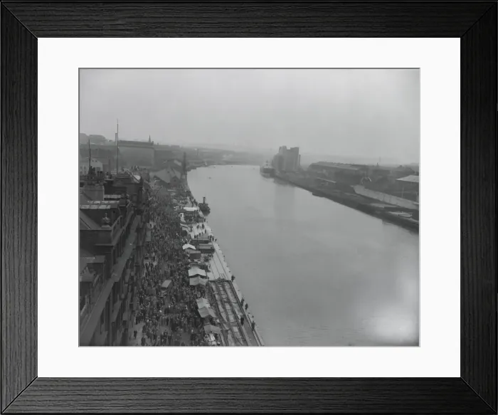 Framed Print : Sunday quayside market Newcastle-on-Tyne. Counterpart of Londons Framed Print : Sunday quayside market Newcastle-on-Tyne. Counterpart of Londons
