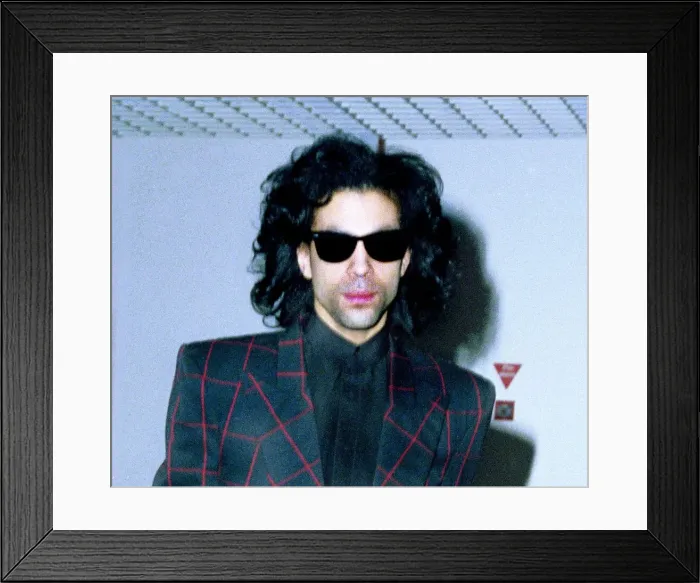 Framed Print : Prince pop star seen here at Heathrow airport Framed Print : Prince pop star seen here at Heathrow airport