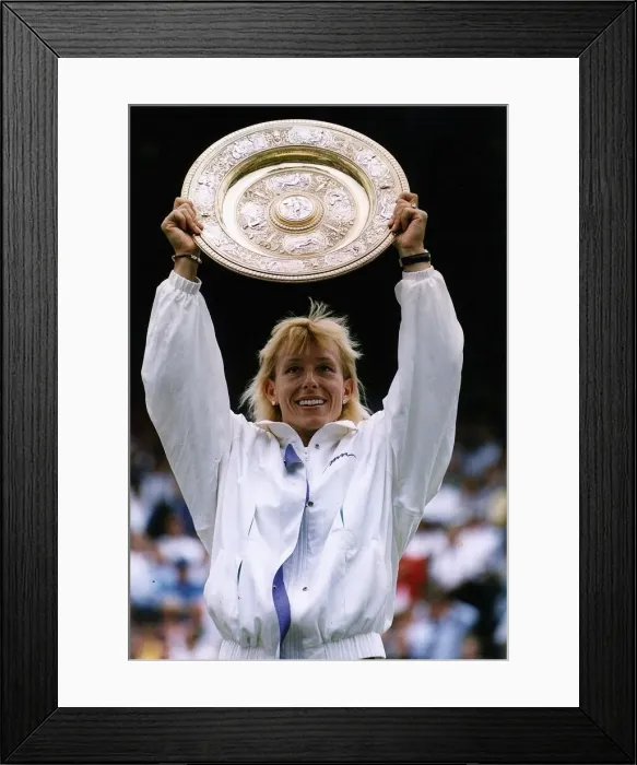 Framed Print : Martina Navratilova wins 9th time in Singles Title Championships at Wimbledon Framed Print : Martina Navratilova wins 9th time in Singles Title Championships at Wimbledon