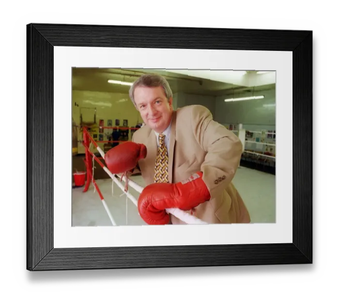 Framed Print : Tommy Gilmour boxing promoter 1999 boxer promoter wearing boxing gloves Framed Print : Tommy Gilmour boxing promoter 1999 boxer promoter wearing boxing gloves
