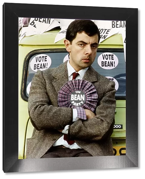 Rowan Atkinson Actor as Mr Bean in his comic relief Vote Bean Party