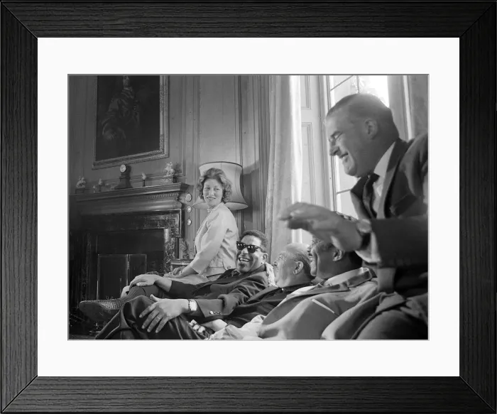 Framed Print : Dizzy Gillespie Jazz Man June 1963 ( Second from L) at Fort Belvedere near Ascot Buck Framed Print : Dizzy Gillespie Jazz Man June 1963 ( Second from L) at Fort Belvedere near Ascot Buck