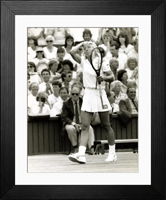Framed Print : Martina Navratilova Tennis Player July 1988 1980s