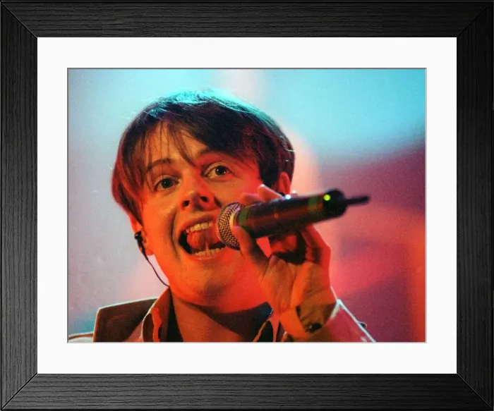 Framed Print : Dec aka Declan Donnelly of pop duo Ant and Dec singing on stage at the Glasgow Royal Framed Print : Dec aka Declan Donnelly of pop duo Ant and Dec singing on stage at the Glasgow Royal