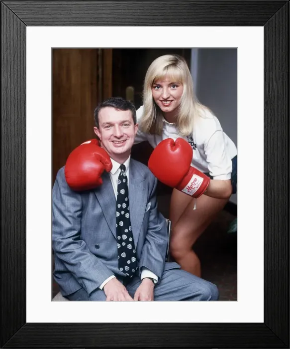 Framed Print : Tommy Gilmour with model Michelle Allen September 1989 Framed Print : Tommy Gilmour with model Michelle Allen September 1989