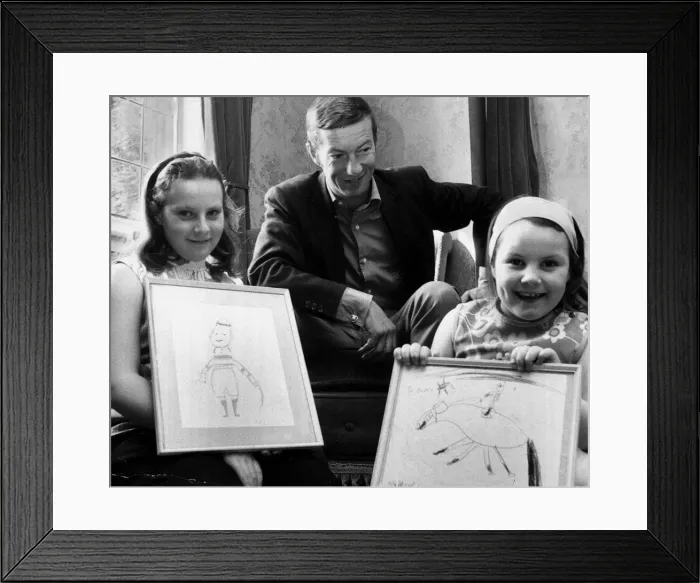Framed Print : These two drawings take pride of place in the Piggott household at Newmarket