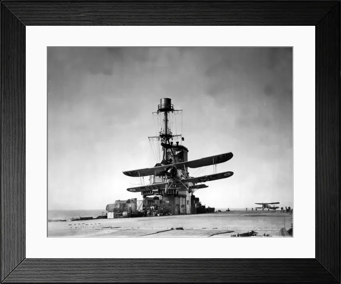 Framed Print : Doves'of the Ark in peacetime - A Swordfish aircraft lands on the deck of Framed Print : Doves'of the Ark in peacetime - A Swordfish aircraft lands on the deck of