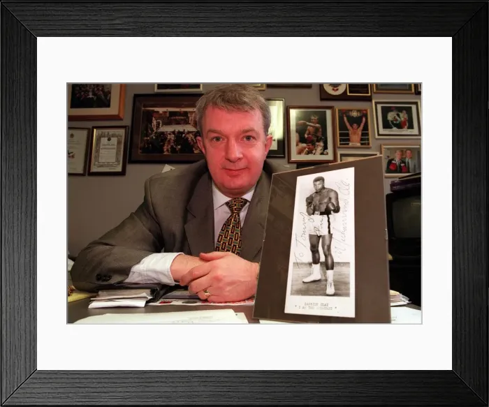 Framed Print : Boxing Promoter Tommy Gilmour December 1999 with a signed print of Mohammed Ali Framed Print : Boxing Promoter Tommy Gilmour December 1999 with a signed print of Mohammed Ali