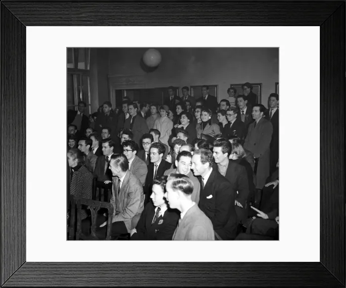 Framed Print : Fleet Street Jazz Club November 1954 A cross section of the crowd in the club Framed Print : Fleet Street Jazz Club November 1954 A cross section of the crowd in the club