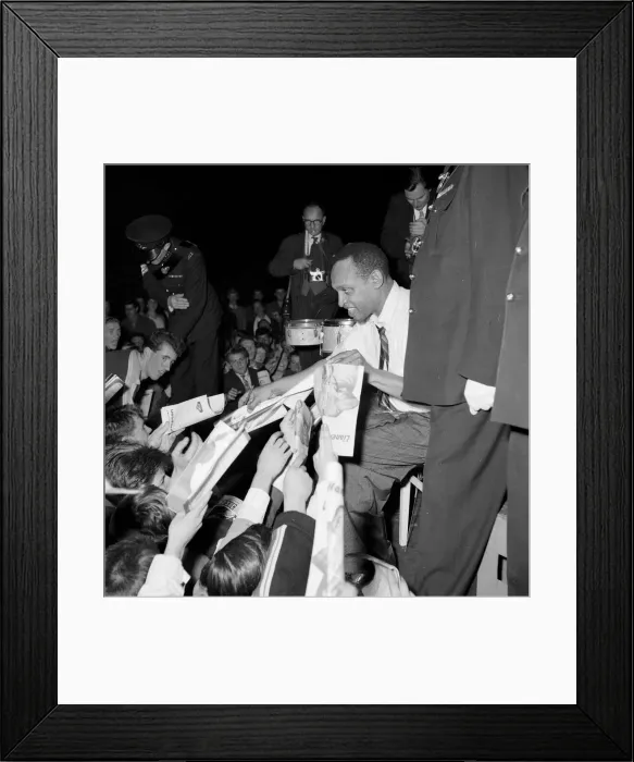 Framed Print : 1950s Jazz performers Lionel Hampton, band leader at the Empress hall in London Framed Print : 1950s Jazz performers Lionel Hampton, band leader at the Empress hall in London