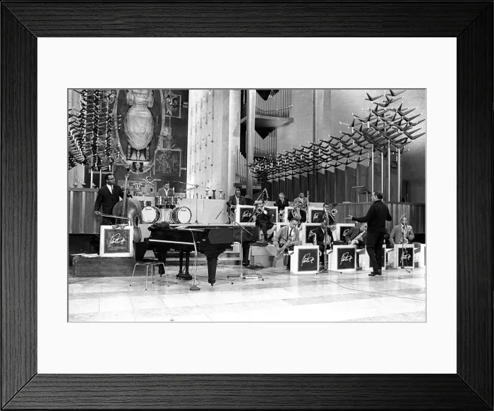 Framed Print : Duke Ellington and Orchestra February 1966 recorded a concert for ABC Television in Framed Print : Duke Ellington and Orchestra February 1966 recorded a concert for ABC Television in