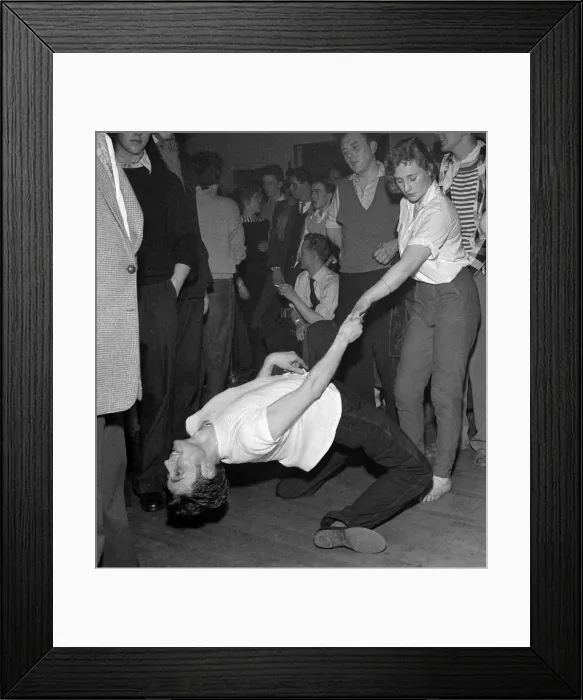 Framed Print : Dancing at an all night Jazz session at the Cy Laurie Jazz Club London Youth Framed Print : Dancing at an all night Jazz session at the Cy Laurie Jazz Club London Youth
