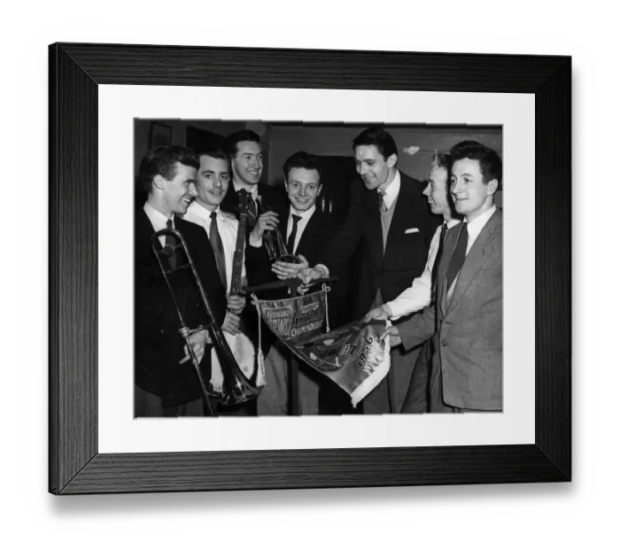 Framed Print : The Stateside Jazzmen March 1956 Evening News Championship Banner Scottish