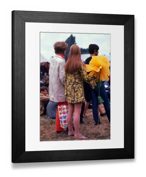 Framed Print : Sixties fashion 1960s Festival of the Flower Children Hippy hippies with Framed Print : Sixties fashion 1960s Festival of the Flower Children Hippy hippies with