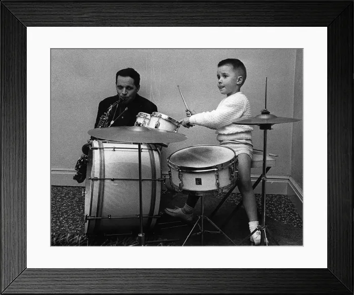 Framed Print : Johnny Dankworth jazz musician with David Adams (4) 1963 Framed Print : Johnny Dankworth jazz musician with David Adams (4) 1963