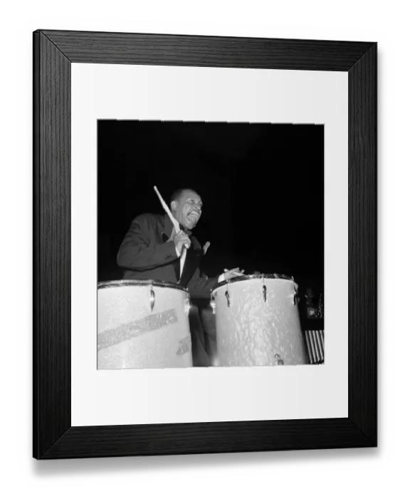 Framed Print : 1950s Jazz performers Lionel Hampton, band leader at the Royal Festival hall in