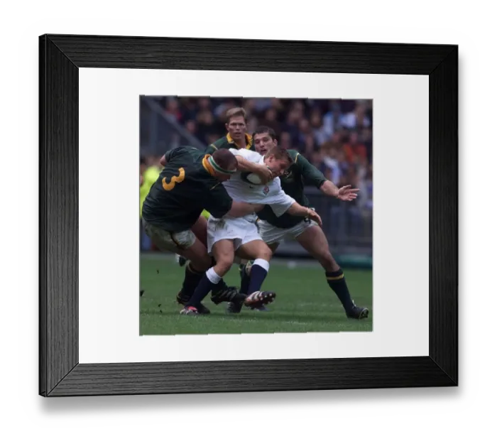 Framed Print : Jonny Wilkinson Rugby Union Player of England Oct 1999 being tackled during Framed Print : Jonny Wilkinson Rugby Union Player of England Oct 1999 being tackled during