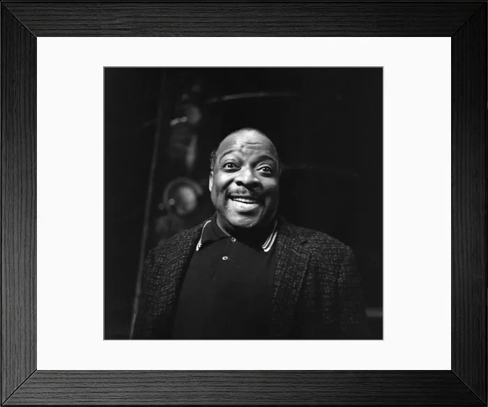 Framed Print : Count Basie, Jazz Pianist, pictured at the Royal Festival Hall, London, 2nd April 1957 Framed Print : Count Basie, Jazz Pianist, pictured at the Royal Festival Hall, London, 2nd April 1957