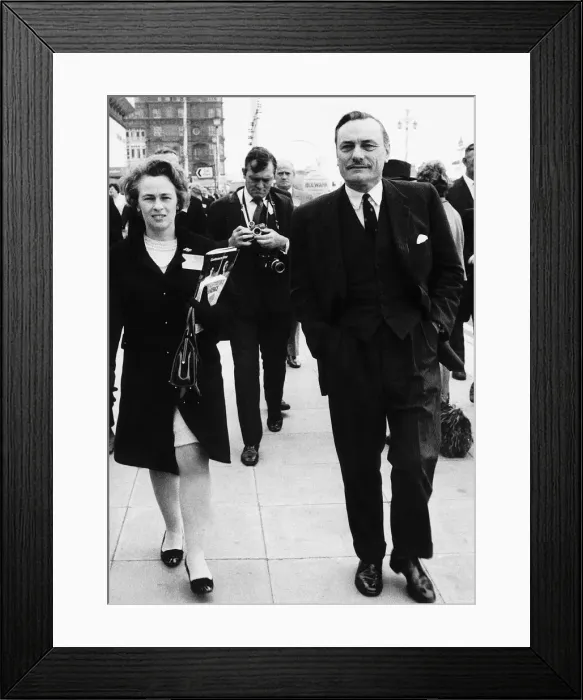 Framed Print : Enoch Powell Conservative MP and wife Margaret in Brighton for the Conservative Party