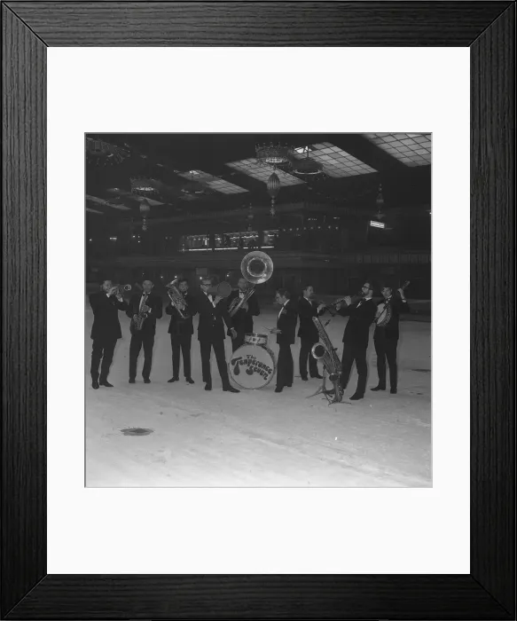Framed Print : Temperance Seven at Streatham Ice Rink Date 9  /  12  /  62 The Temperance Seven