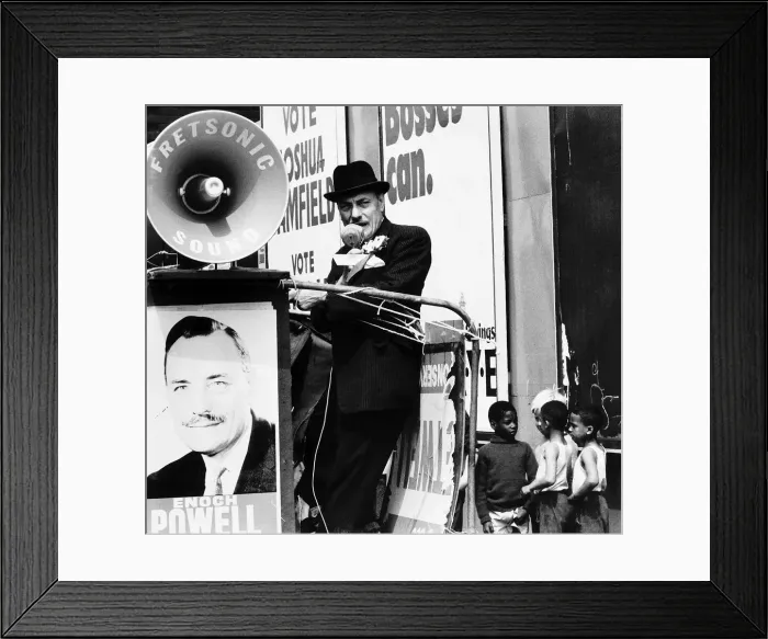 Framed Print : Enoch Powell Conservative MP in Wolverhampton 1970 Framed Print : Enoch Powell Conservative MP in Wolverhampton 1970