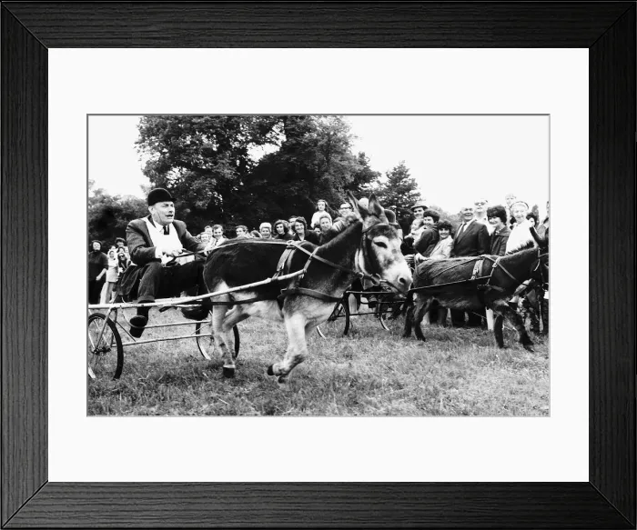Framed Print : Enoch Powell Conservative MP trap racing 1971