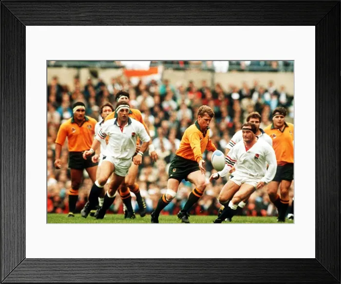 Framed Print : Nick Farr-Jones Rugby Union World Cup Final England against Australia