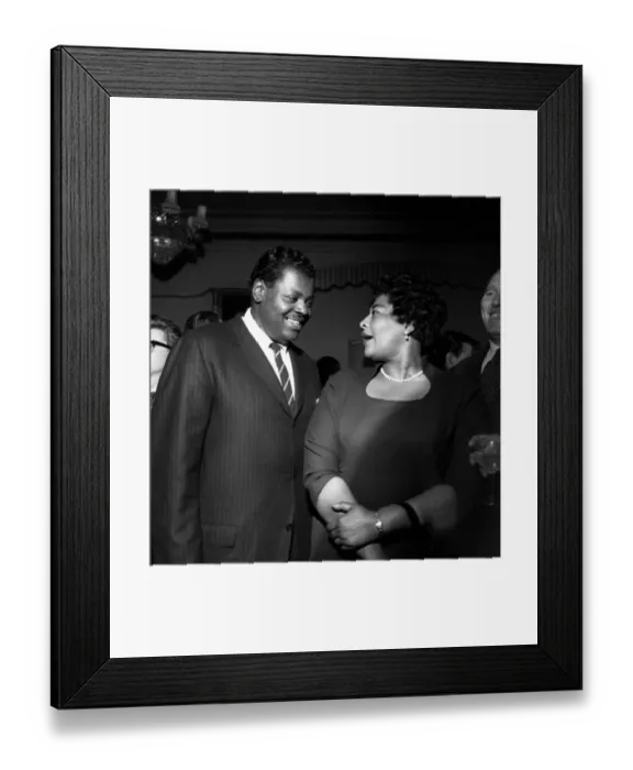 Framed Print : Ella Fitzgerald Jazz Singer - May 1958 with Jazz Pianist Oscar Peterson