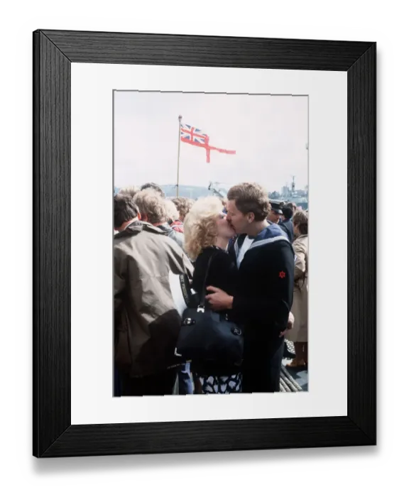 Framed Print : HMS Argonaut returns to Plymouth after service in the Falklands Writer M Tidd met Framed Print : HMS Argonaut returns to Plymouth after service in the Falklands Writer M Tidd met
