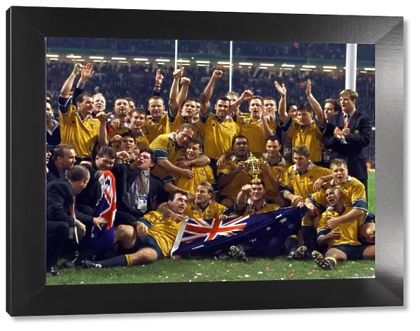 The victorious Australian team after their win November 1999 in the Rugby Union