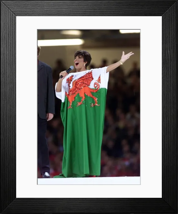 Framed Print : Welsh singing star Shirley Bassey got the biggest cheer of the opening ceremony Framed Print : Welsh singing star Shirley Bassey got the biggest cheer of the opening ceremony