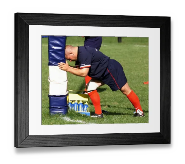 Framed Print : England training Richard Cockerill Oct 1999 during Rugby Union World Cup 1999