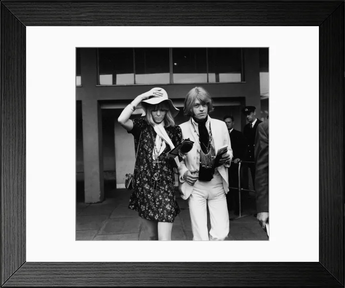 Framed Print : Rolling Stones: Brian Jones with girlfriend Anita Pallenberg July 1967 Framed Print : Rolling Stones: Brian Jones with girlfriend Anita Pallenberg July 1967